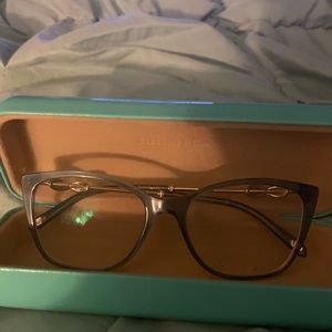 Tiffany rx glasses blue frame silver